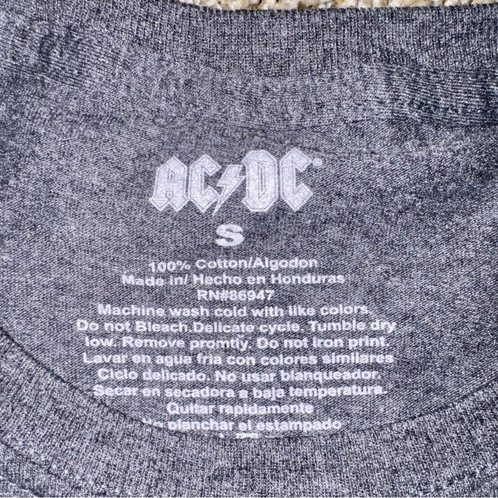 AC/DC Charcoal Rock & Roll Tee - Picture 2 of 2